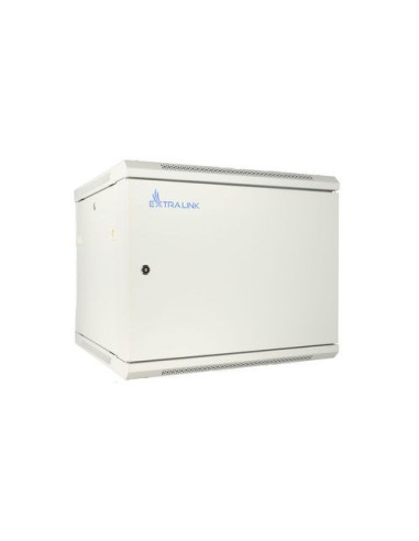 Extralink Szafa Rack 12U 600X600 Asp Szara Montowana Na Ścianie, Drzwi Blaszane Pełne