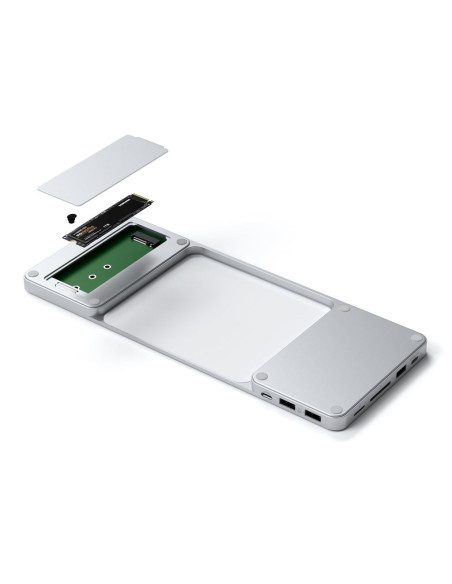Satechi St-Ucisds Stacja Dokująca Do Laptopa I Replikator Portów Przewodowa Usb 3.2 Gen 2 (3.1 Gen 2) Type-C Srebrny