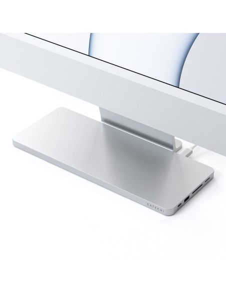 Satechi St-Ucisds Stacja Dokująca Do Laptopa I Replikator Portów Przewodowa Usb 3.2 Gen 2 (3.1 Gen 2) Type-C Srebrny