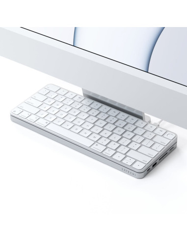 Satechi St-Ucisds Stacja Dokująca Do Laptopa I Replikator Portów Przewodowa Usb 3.2 Gen 2 (3.1 Gen 2) Type-C Srebrny
