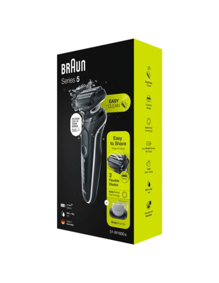 Braun Series 5 51-W1600S Golarka Foliowa Czarny, Biały