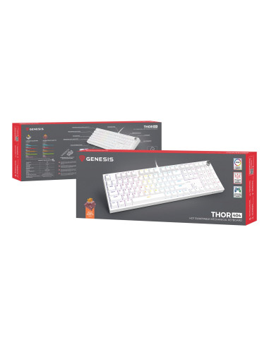 Genesis Nkg-2300 Klawiatura Uniwersalne Usb Qwerty Angielski Biały