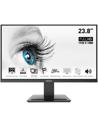 Msi Pro Mp243X Monitor Komputerowy 60,5 Cm (23.8") 1920 X 1080 Px Full Hd Czarny