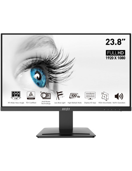 Msi Pro Mp243X Monitor Komputerowy 60,5 Cm (23.8") 1920 X 1080 Px Full Hd Czarny