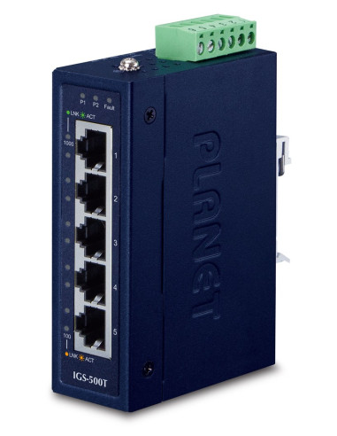Planet Igs-500T Łącza Sieciowe Nie Zarządzany Gigabit Ethernet (10/100/1000) Niebieski