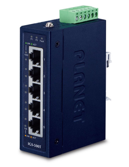 Planet Igs-500T Łącza Sieciowe Nie Zarządzany Gigabit Ethernet (10/100/1000) Niebieski