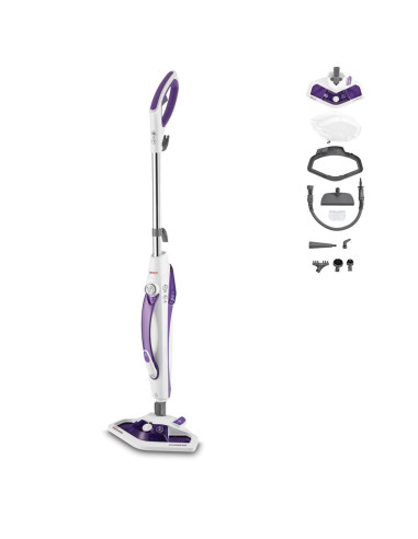 Polti Vaporetto Sv440_Double Mop Parowy 0,3 L 1500 W Fioletowy, Biały