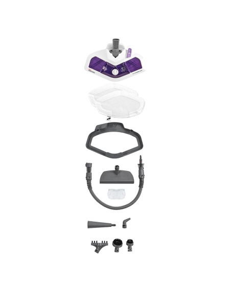 Polti Vaporetto Sv440_Double Mop Parowy 0,3 L 1500 W Fioletowy, Biały