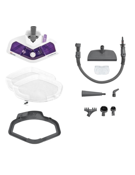 Polti Vaporetto Sv440_Double Mop Parowy 0,3 L 1500 W Fioletowy, Biały