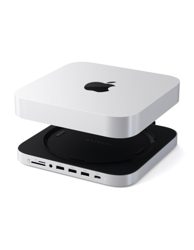 Satechi Stand & Hub - Podstawka I Hub Do Mac Mini/Studio (Usb-C 3.2, Usb-A 3.2, 2X Usb-A 3.0, 3,5Mm Jack, Port Micro/Sd, Nvme/M.