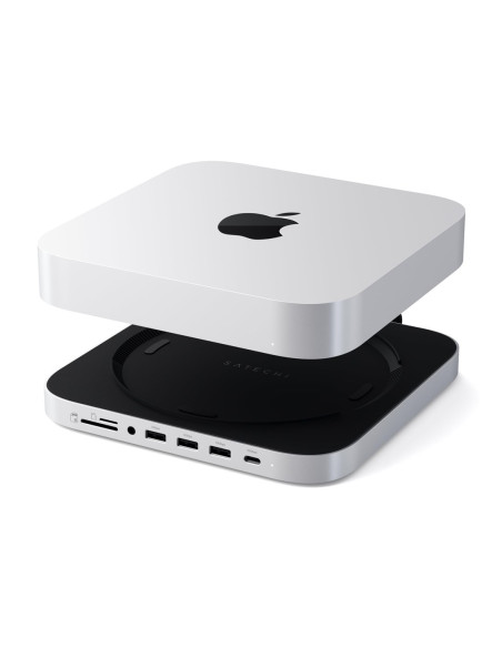 Satechi Stand & Hub - Podstawka I Hub Do Mac Mini/Studio (Usb-C 3.2, Usb-A 3.2, 2X Usb-A 3.0, 3,5Mm Jack, Port Micro/Sd, Nvme/M.