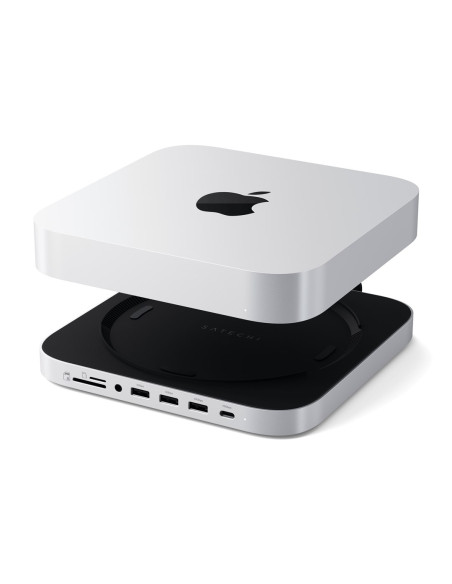 Satechi Stand & Hub - Podstawka I Hub Do Mac Mini/Studio (Usb-C 3.2, Usb-A 3.2, 2X Usb-A 3.0, 3,5Mm Jack, Port Micro/Sd, Nvme/M.