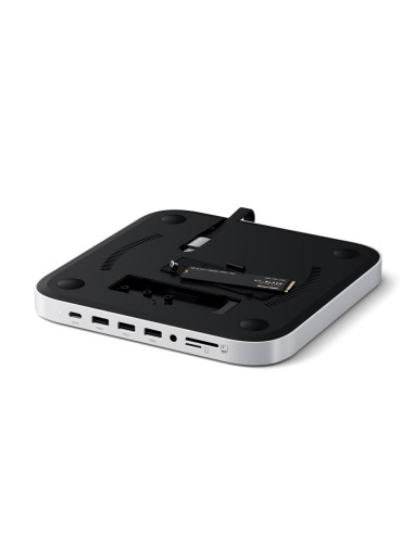 Satechi Stand & Hub - Podstawka I Hub Do Mac Mini/Studio (Usb-C 3.2, Usb-A 3.2, 2X Usb-A 3.0, 3,5Mm Jack, Port Micro/Sd, Nvme/M.