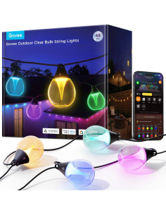 Oświetlenie Led Govee H7025 Rgbicw Outdoor String Lights, Zewnętrzne, 14.63M, 2.4Ghz Wi-Fi + Bluetooth