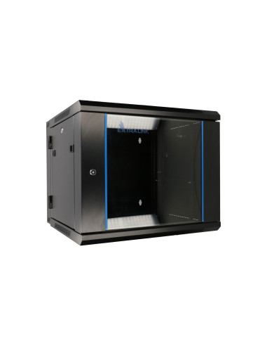 Extralink Szafa Rack 6U 600X600 Azh Czarna Montowana Na Ścianie, Dwusekcyjna