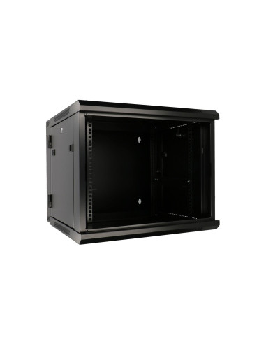 Extralink Szafa Rack 6U 600X600 Azh Czarna Montowana Na Ścianie, Dwusekcyjna