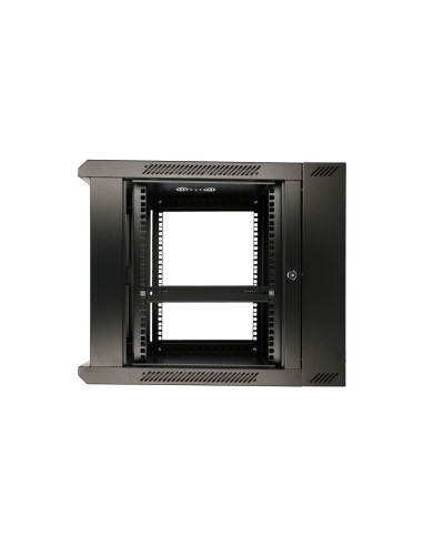 Extralink Szafa Rack 6U 600X600 Azh Czarna Montowana Na Ścianie, Dwusekcyjna