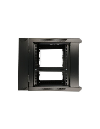 Extralink Szafa Rack 6U 600X600 Azh Czarna Montowana Na Ścianie, Dwusekcyjna
