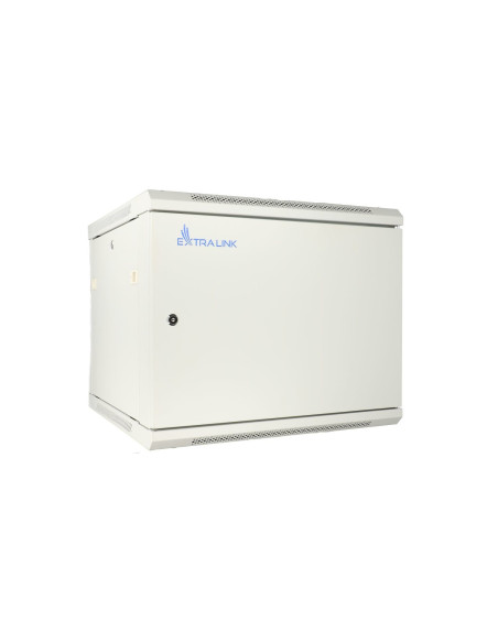 Extralink Szafa Rack 12U 600X450 Asp Szara Montowana Na Ścianie, Drzwi Blaszane Pełne