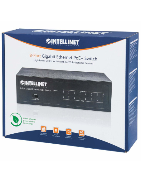 Gigabit Switch 8X 1000Mbps Rj45 Poe/Poe+ 60W Vlan