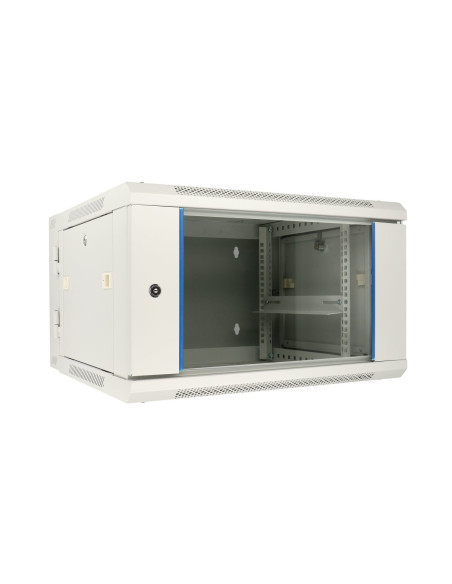Extralink Szafa Rack 6U 600X600 Azh Szara Montowana Na Ścianie, Dwusekcyjna