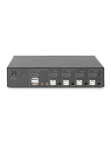 Przełącznik Kvm, 4-Portowy, Pojedynczy Wyświetlacz, 4K, Hdmi