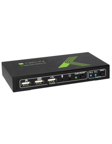 Techly 2X1 Usb Hdmi Kvm Switch 4Kx2K Idata Kvm-Hdmi2U Przełącznik Kvm Czarny