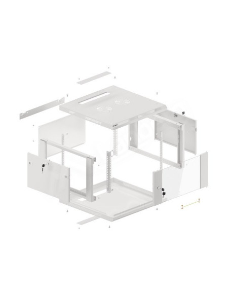 Lanberg Wf01-6606-10S Stojak 6U Szafa Wisząca Szary