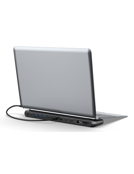 Stacja Dokująca Usb-C 12 Portowa, Max. 8K/30Hz Z Hdr, Hdmi, Dp, Max. 3 Monitory (Mst), Usb-C 3.2 Gen2, Gigabit Ethernet, Sd/Micr