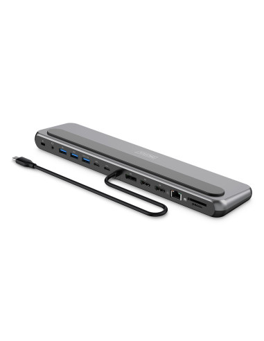 Stacja Dokująca Usb-C 12 Portowa, Max. 8K/30Hz Z Hdr, Hdmi, Dp, Max. 3 Monitory (Mst), Usb-C 3.2 Gen2, Gigabit Ethernet, Sd/Micr