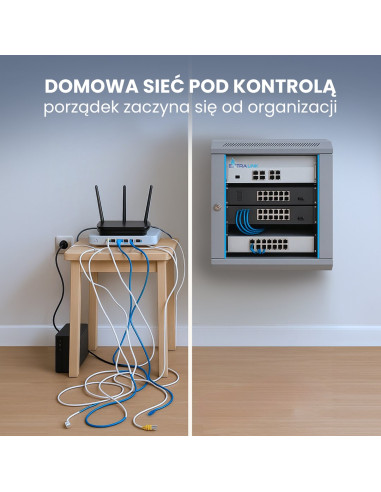 Extralink Szafa Rack 9U 600X600 Szara Montowana Na Ścianie