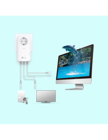 Tp-Link Tl-Pa8033P Kit Karta Sieciowa Do Powerline 1300 Mbit/S Przewodowa Sieć Lan Biały 2 Szt.
