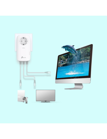 Tp-Link Tl-Pa8033P Kit Karta Sieciowa Do Powerline 1300 Mbit/S Przewodowa Sieć Lan Biały 2 Szt.
