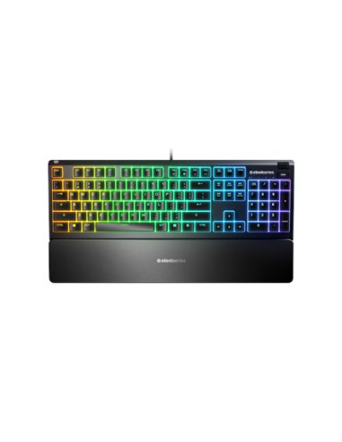 Steelseries Apex 3 Gaming Keyboard, Us Layout, Wired, Black Steelseries Apex 3  Gaming Keyboard Ip32 Water Resistant For Protect
