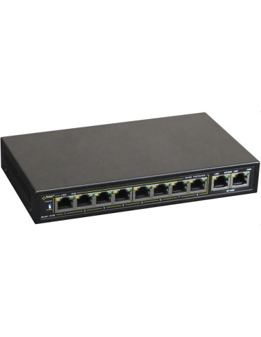 Pulsar S108 Łącza Sieciowe Fast Ethernet (10/100) Obsługa Poe Czarny