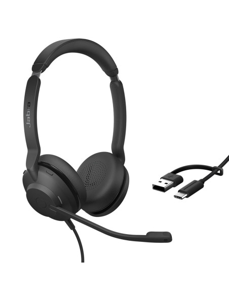 Jabra Evolve2 30 Se Zestaw Słuchawkowy Przewodowa Opaska Na Głowę Biuro/Centrum Telefoniczne Usb Type-C / Usb Type-A Czarny