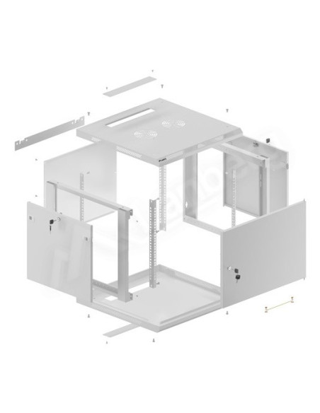 Lanberg Wf01-6609-00S Stojak 9U Szafa Wisząca Szary