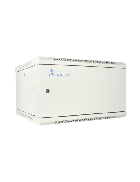 Extralink Szafa Rack 6U 600X600 Asp Szara Montowana Na Ścianie, Drzwi Blaszane Pełne