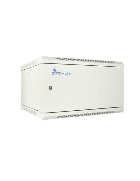 Extralink Szafa Rack 6U 600X600 Asp Szara Montowana Na Ścianie, Drzwi Blaszane Pełne