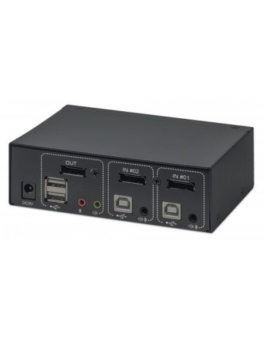 Przełącznik Kvm Displayport/Usb 2X1 4K*60Hz Manhattan