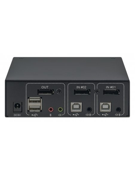 Przełącznik Kvm Displayport/Usb 2X1 4K*60Hz Manhattan