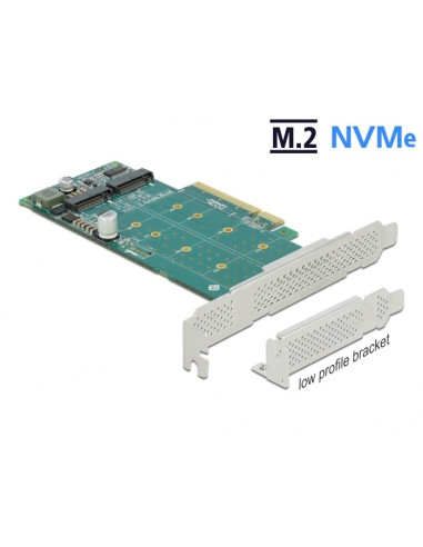 Delock Pci Express X8 Card 2 X Internal Nvme M.2 Key M - Bifurcation - Storage Controller - M.2 Nvme Card - Pcie 4.0 X8