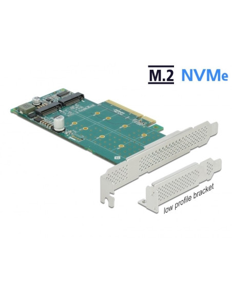 Delock Pci Express X8 Card 2 X Internal Nvme M.2 Key M - Bifurcation - Storage Controller - M.2 Nvme Card - Pcie 4.0 X8