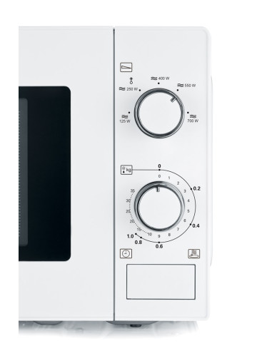 Severin Kuchenka Mikrofalowa Biała, Poj. 20 L, Sterowanie Mechaniczne, Wnętrze Lakierowane, 5 Poziomów Mocy, Moc 700 W Mw7770