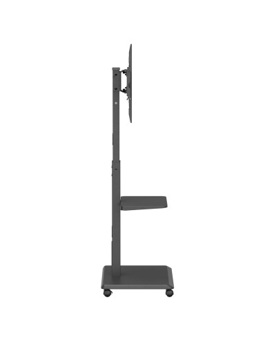 Stand / Wózek Dla Tv Ergo-Office, Max. Obciążenie 50Kg / 5Kg Półka, Max. Vesa 600X400, Wbud. Listwa Zasil., Czarny, Er-304 B