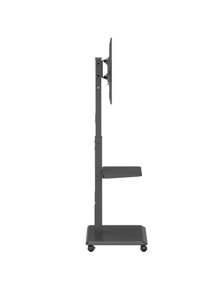 Stand / Wózek Dla Tv Ergo-Office, Max. Obciążenie 50Kg / 5Kg Półka, Max. Vesa 600X400, Wbud. Listwa Zasil., Czarny, Er-304 B