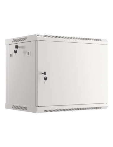 Szafa Instalacyjna Rack Wisząca 19" 9U 600X450 Szara Drzwi Metalowe Lanberg (Flat Pack)