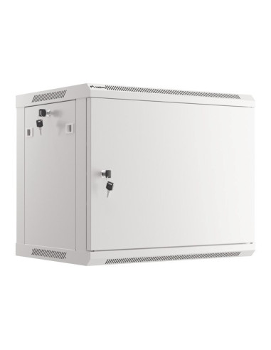 Szafa Instalacyjna Rack Wisząca 19" 9U 600X450 Szara Drzwi Metalowe Lanberg (Flat Pack)