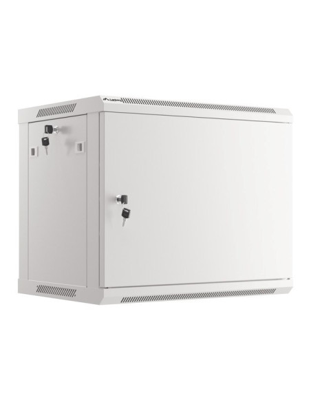 Szafa Instalacyjna Rack Wisząca 19" 9U 600X450 Szara Drzwi Metalowe Lanberg (Flat Pack)