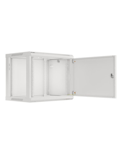 Szafa Instalacyjna Rack Wisząca 19" 9U 600X450 Szara Drzwi Metalowe Lanberg (Flat Pack)
